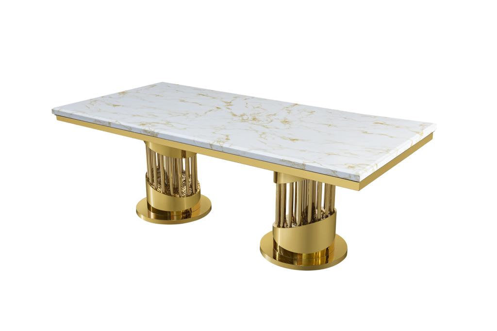 Majestic Marble Gold Dining Table