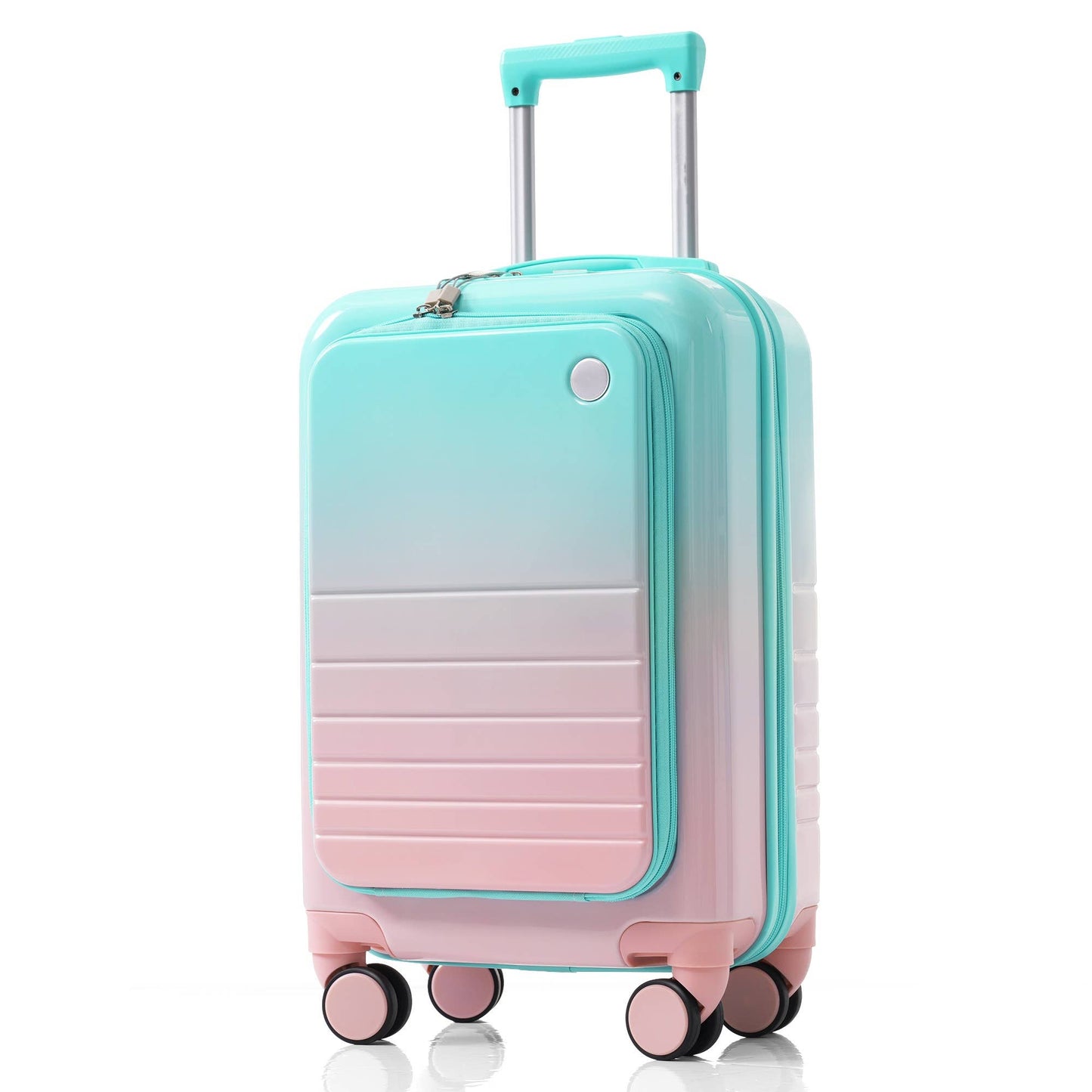 Luggage Set of 3, 20, 24, 28inch with USB Port: Blue