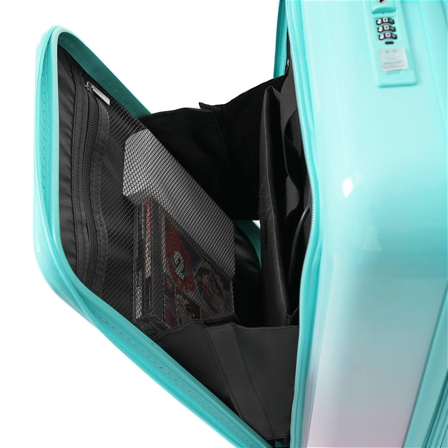 Luggage Set of 3, 20, 24, 28inch with USB Port: Blue