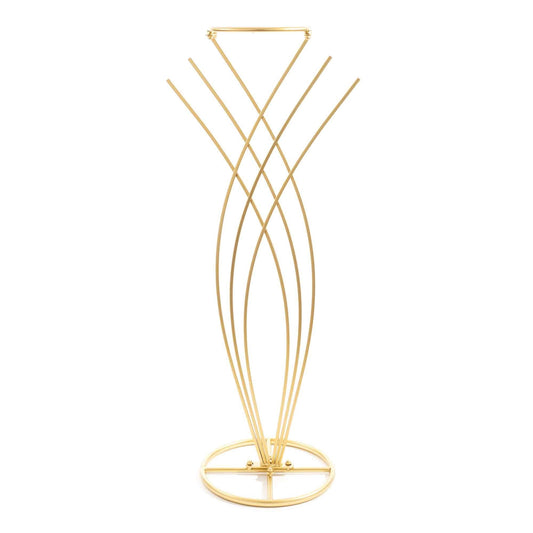 Wave Floral Stand - 42 Inch-Gold