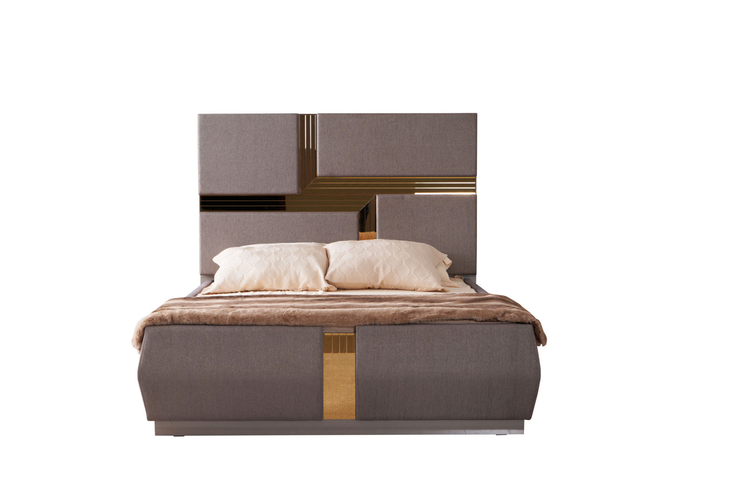 Graywood Renaissance Queen Bed with Lavish Tufted Upholstery