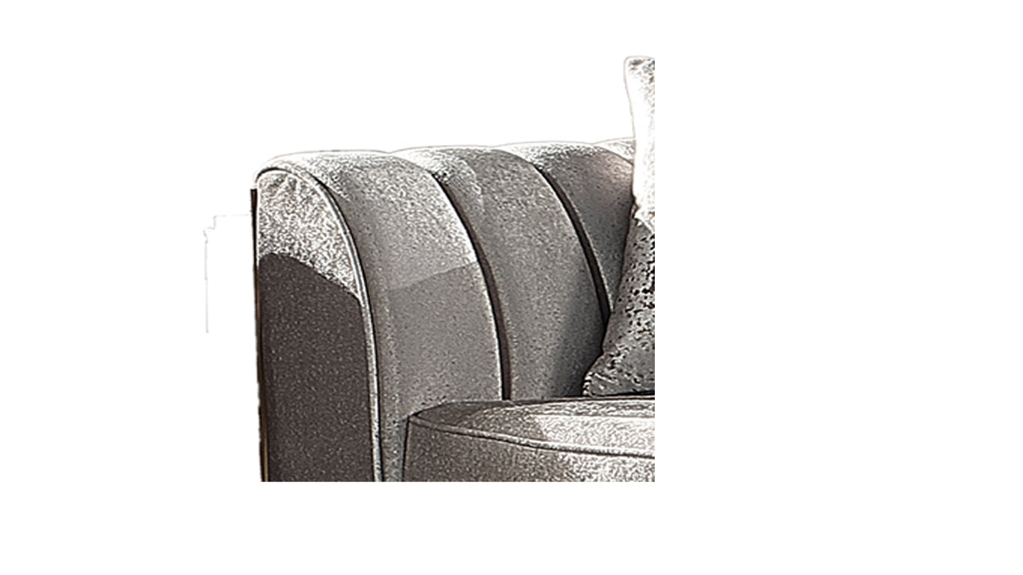 Velencia 2Pc Modern Living Room Set in Cream