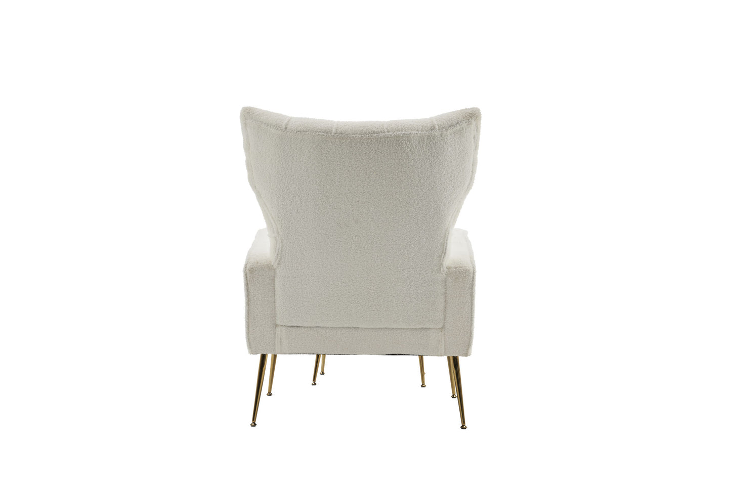Modern Accent Chair with Ottoman, Comfy Armchair for Living Room, Bedroom, Apartment, Office (White)