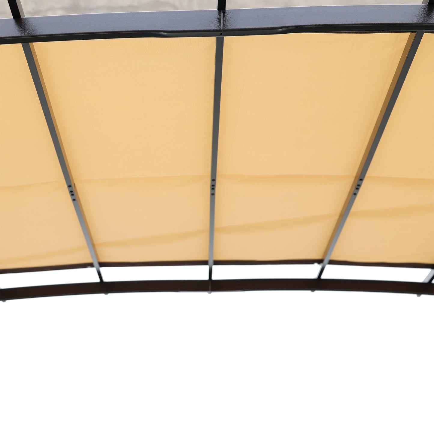 12 x 9 Ft Outdoor Pergola Patio Gazebo,Retractable Shade Canopy,Steel Frame Grape Gazebo,Sunshelter Pergola for Gardens,Terraces,Backyard