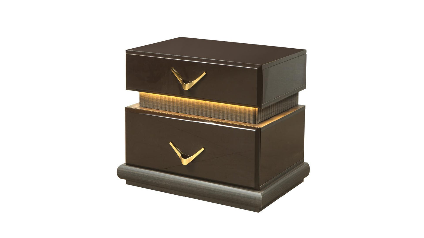 Dunhill Modern Style 2-Drawer Night stand Made with Wood in Brown
