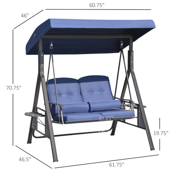 2 seats Outdoor Patio Swing Chair (Swiship ship)( Prohibited by WalMart )