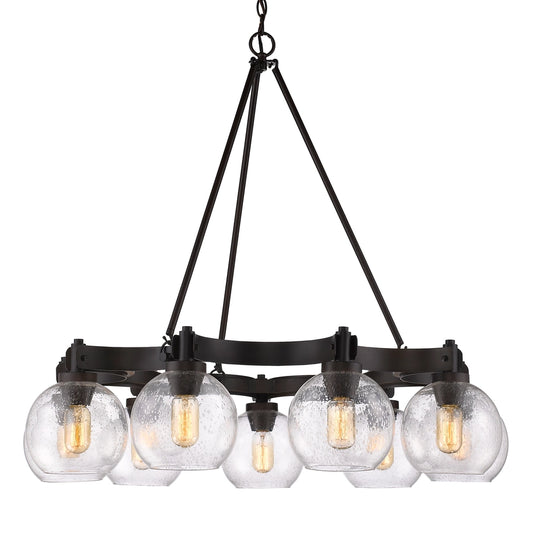 Galveston 9-Light Chandelier in Rubbed Bronze for Use in Bedrooms, Dining Rooms, Foyers, Kitchens, Living Rooms Chandelier