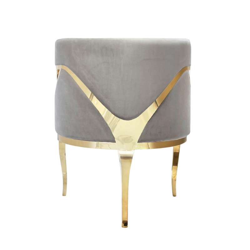 Velvet Luxe Triad Chair- Gray