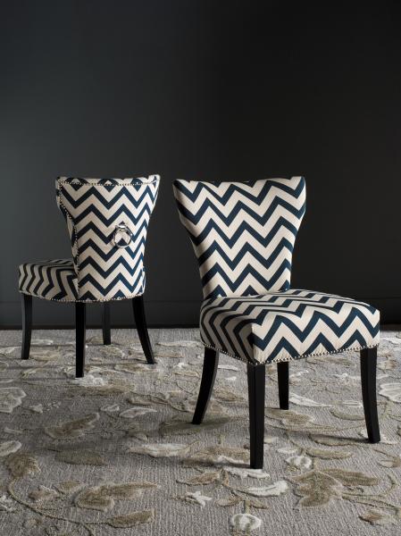 Jappic 20'' H Ring Side Chair Silver Nail Heads- SET2