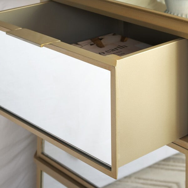 Giana 3 Drawer Mirrored Nightstand