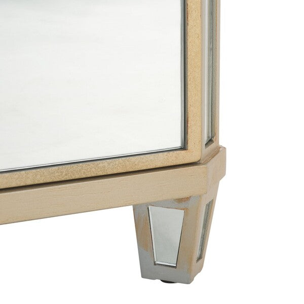 Giana 3 Drawer Mirrored Nightstand