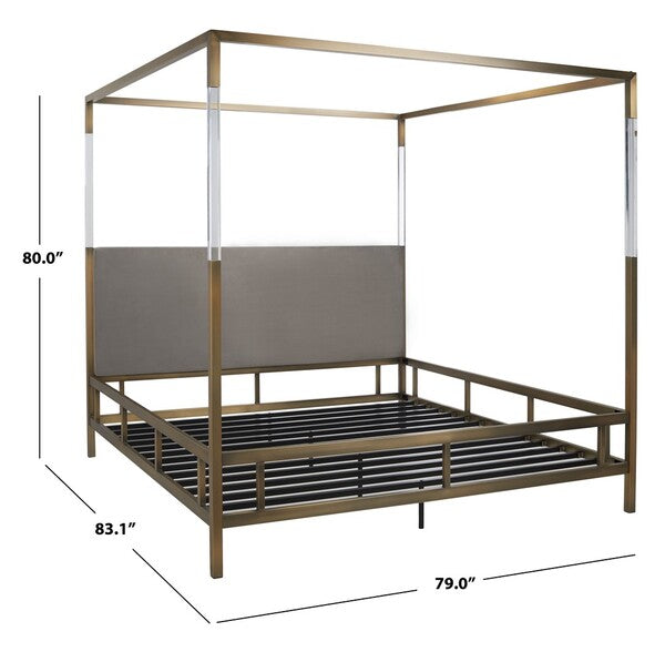 Dorothy Acrylic Canopy Bed- King- 2 colors