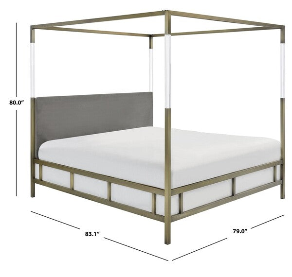 Dorothy Acrylic Canopy Bed- King- 2 colors