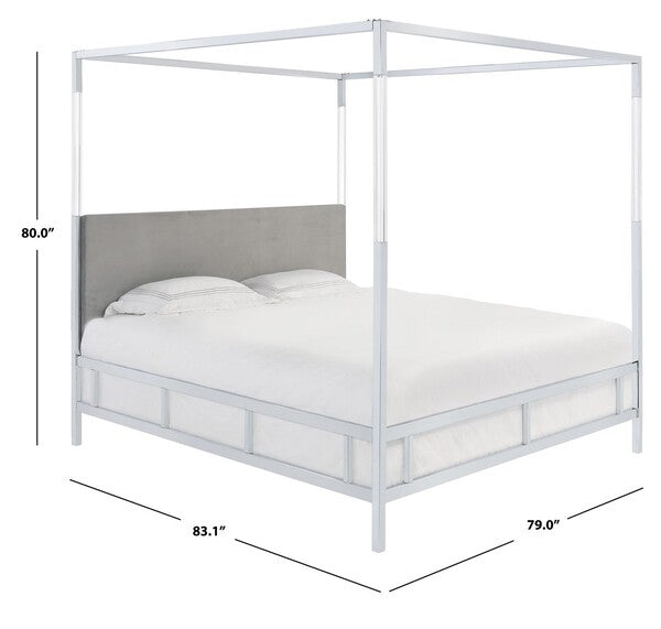 Dorothy Acrylic Canopy Bed- King- 2 colors