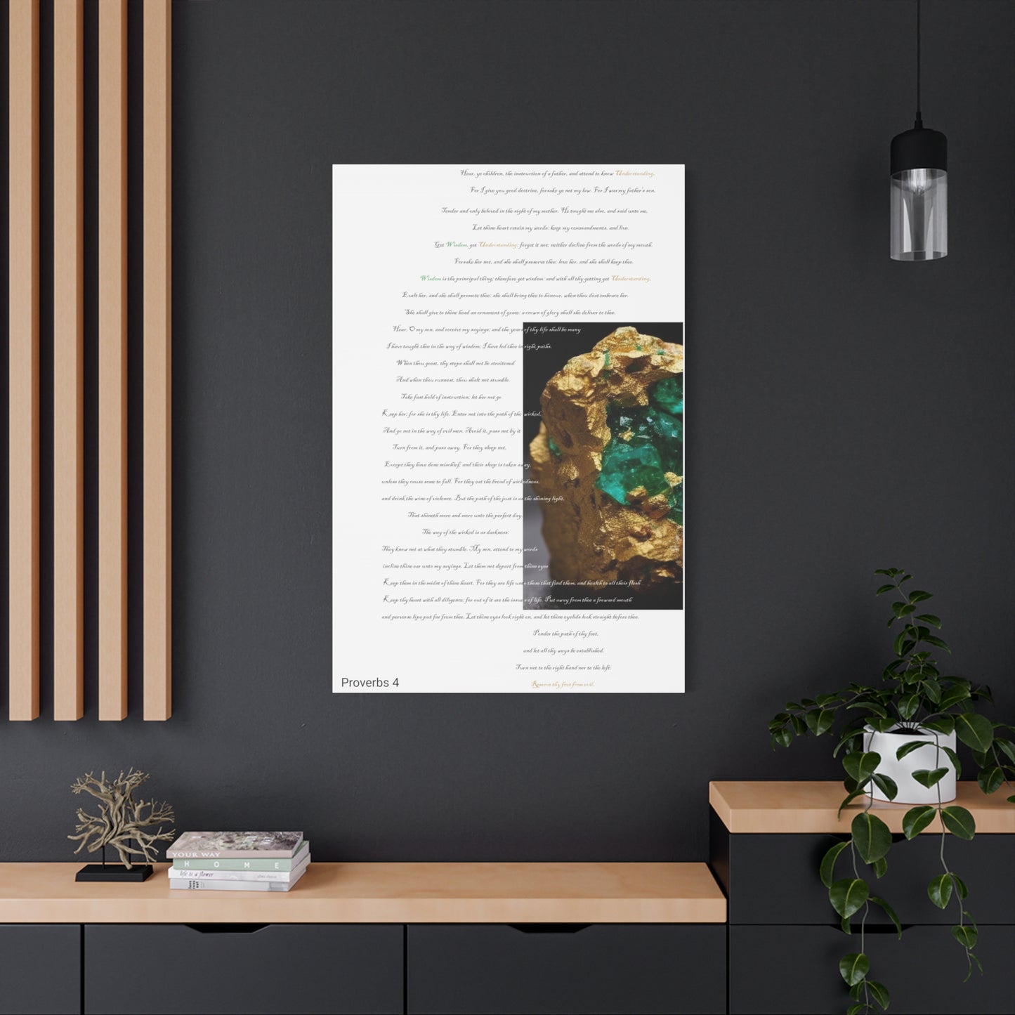 Proverbs 4: Nothing is worth more than Wisdom and Understanding (Abstract). - Wall Art