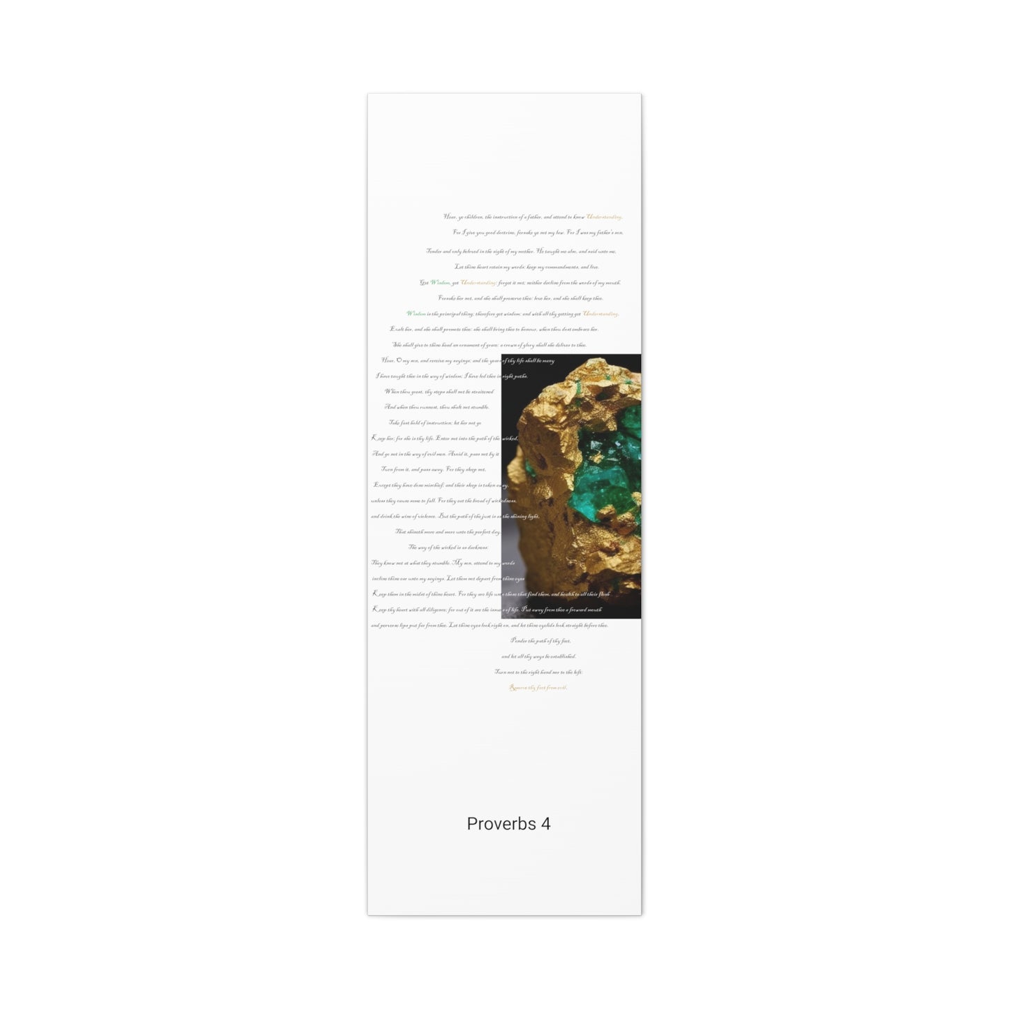 Proverbs 4: Nothing is worth more than Wisdom and Understanding (Abstract). - Wall Art