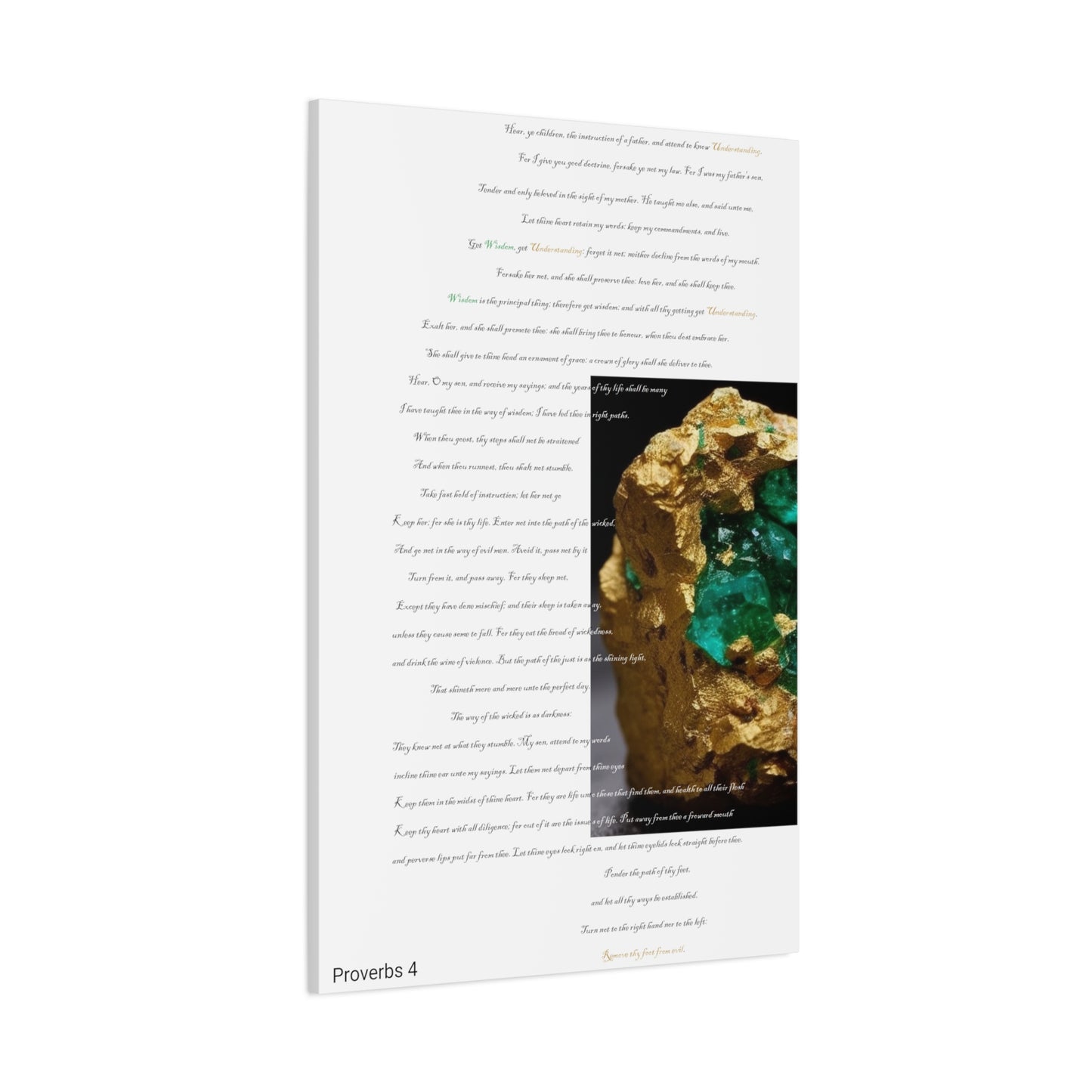 Proverbs 4: Nothing is worth more than Wisdom and Understanding (Abstract). - Wall Art