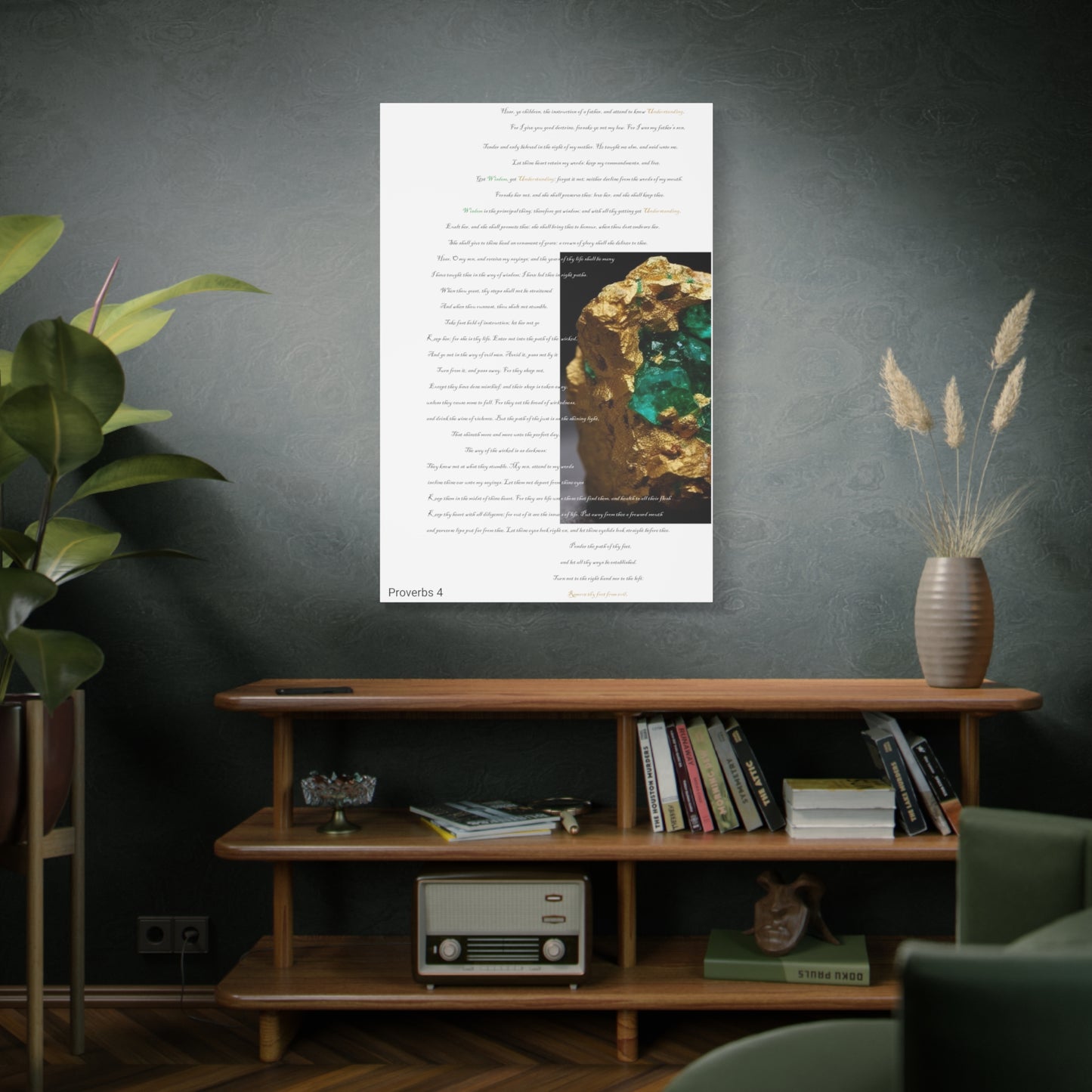 Proverbs 4: Nothing is worth more than Wisdom and Understanding (Abstract). - Wall Art