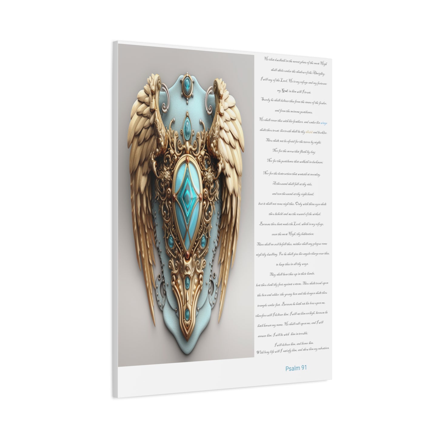 Psalm 91 Wall Decor Canvas