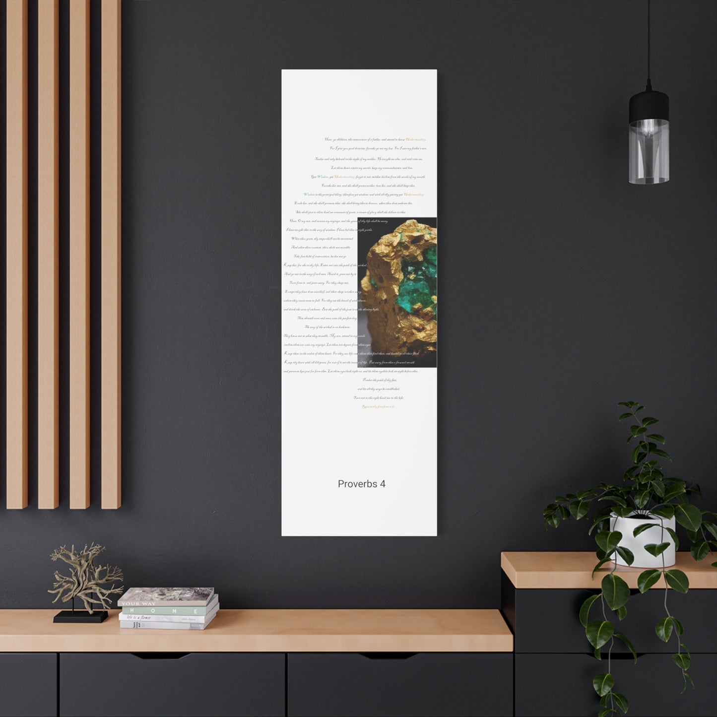 Proverbs 4: Nothing is worth more than Wisdom and Understanding (Abstract). - Wall Art