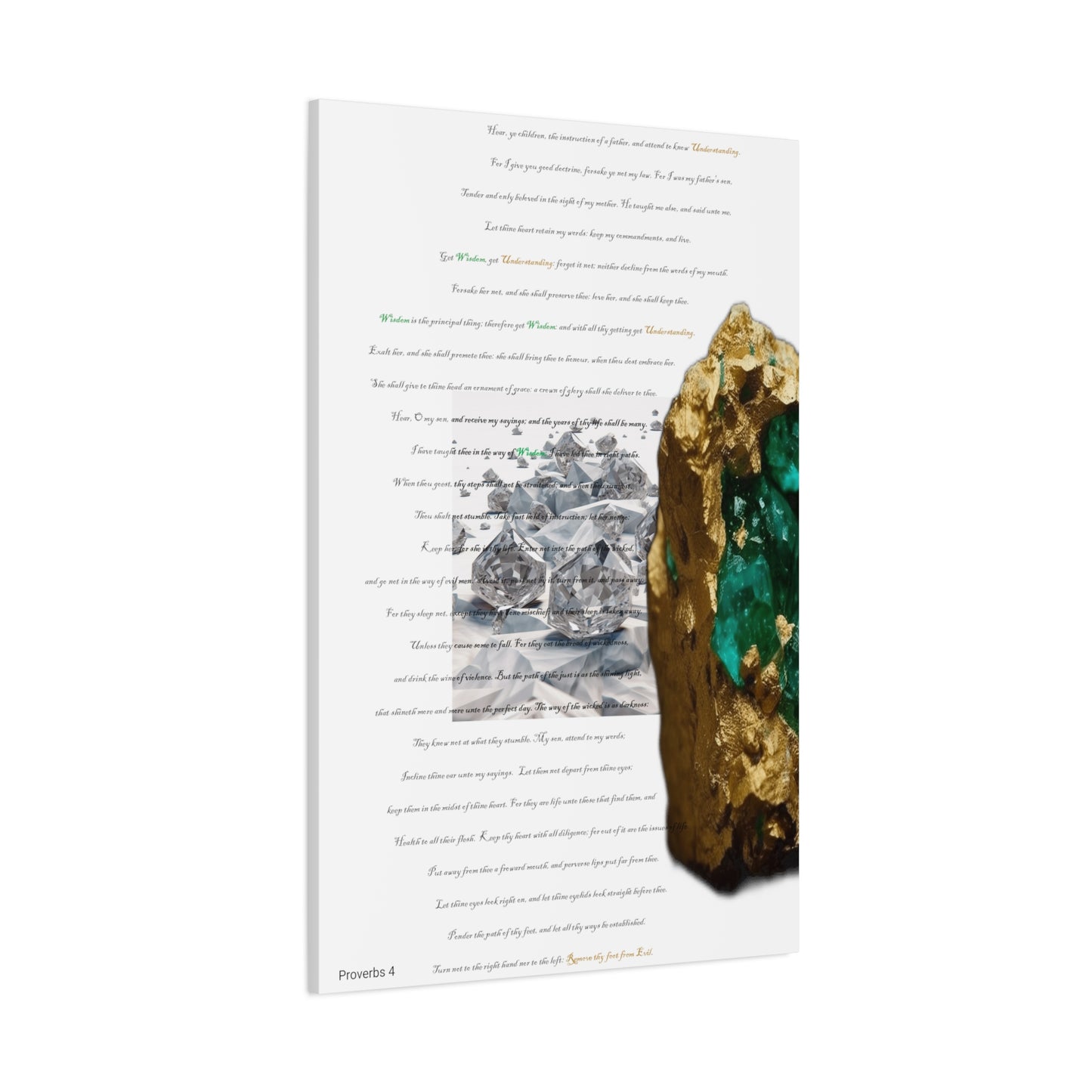 Proverbs 4: Nothing is worth more than Wisdom and Understanding. Wall Art