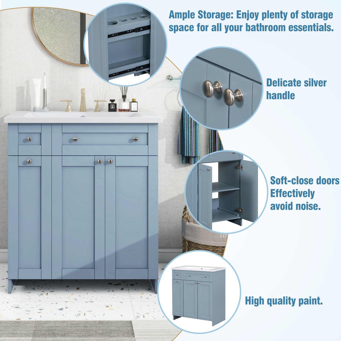 Modern 30-Inch Bathroom Vanity
