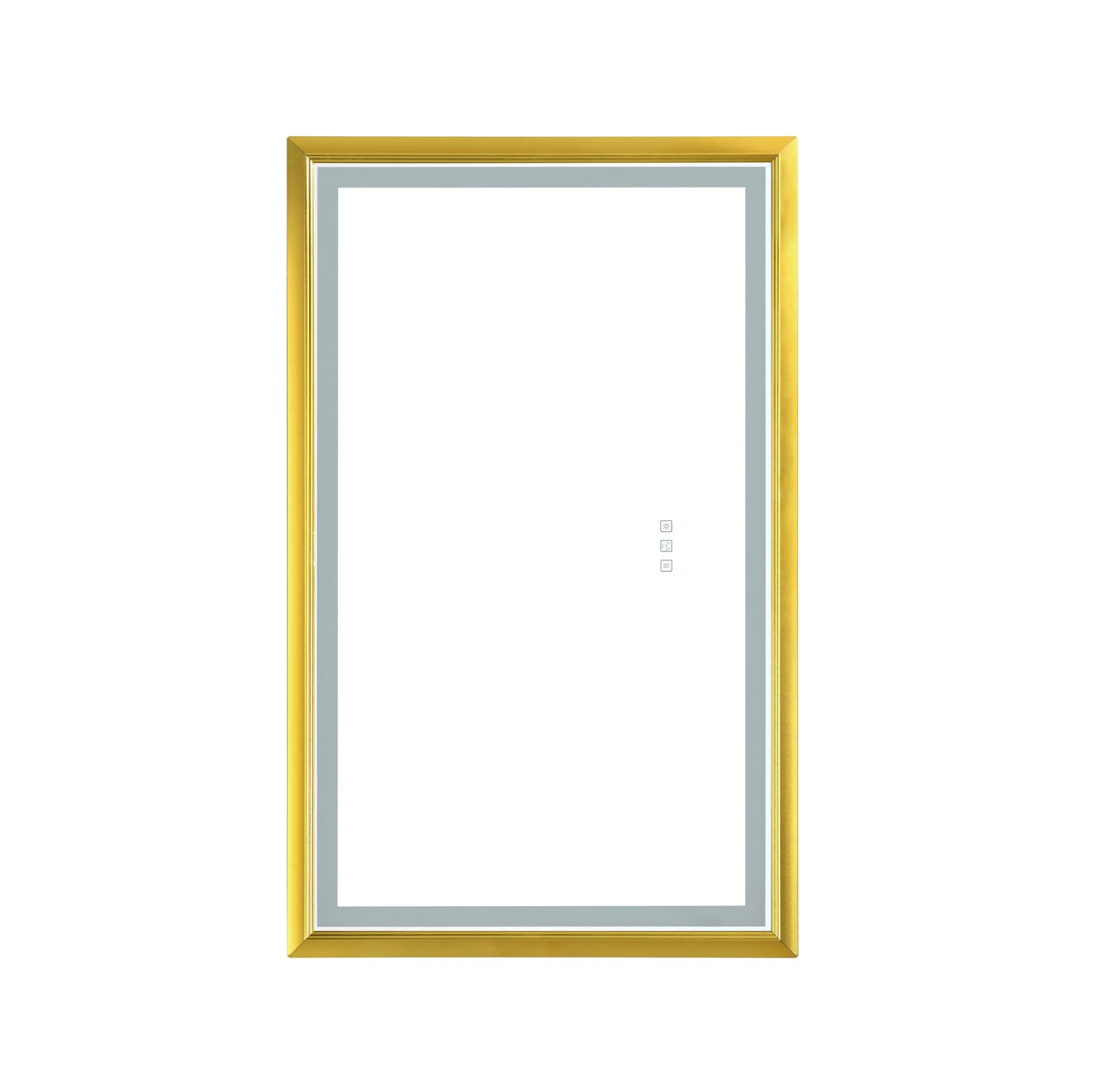 42 in. W x24 in. H Oversized Rectangular Black Framed LED Mirror Anti-Fog Dimmable Wall Mount Bathroom Vanity Mirror