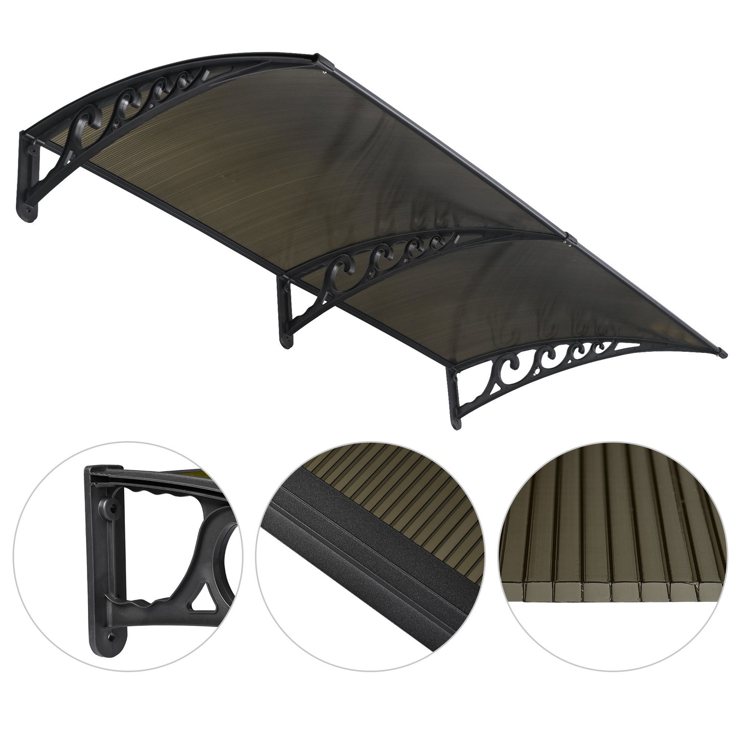 200x100 5mm PC Hollow Sheet Awning