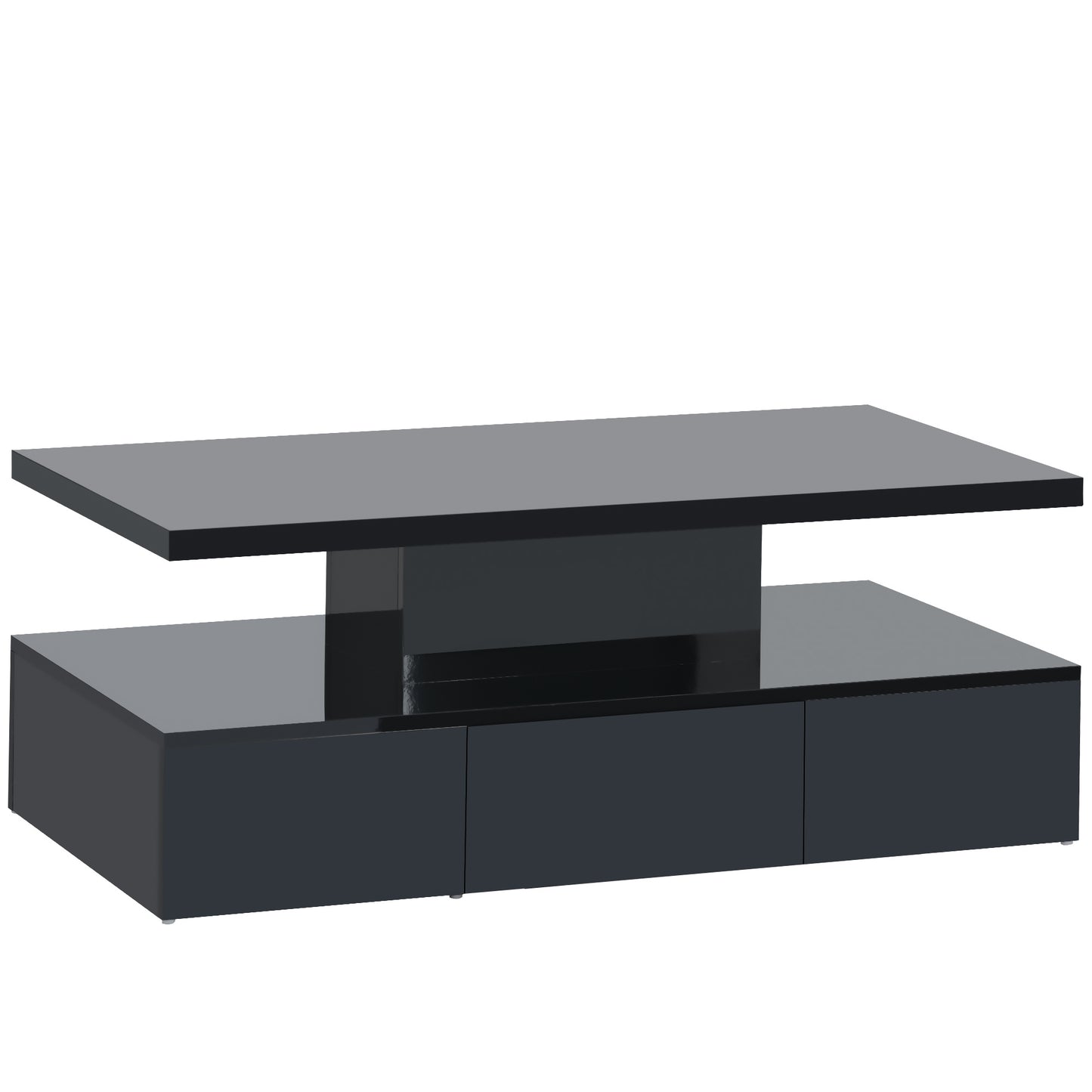 Modern Glossy Coffee Table with Drawer
