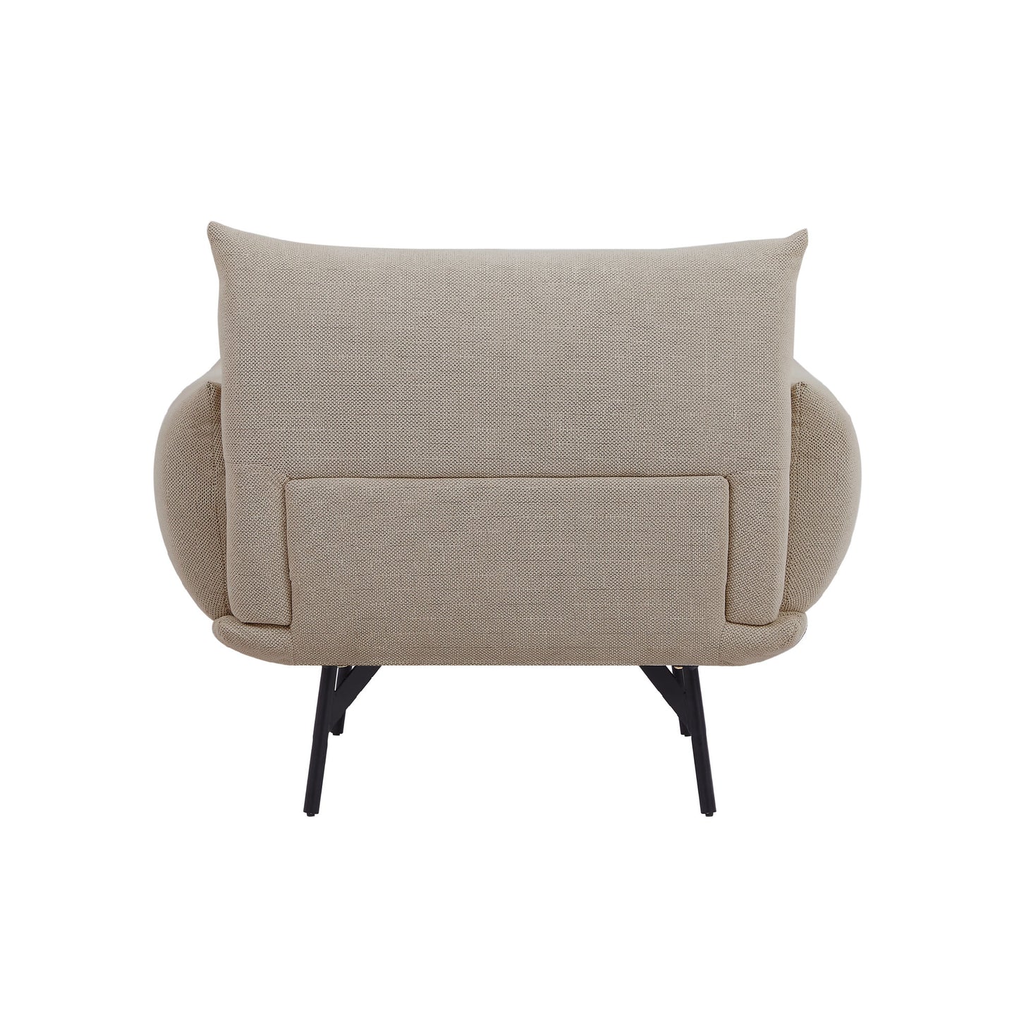 Oversized Living Room Accent Armchair Upholstered-Single Sofa Chair, Mid-Century Modern Comfy Fabric Armchair with Metal Leg