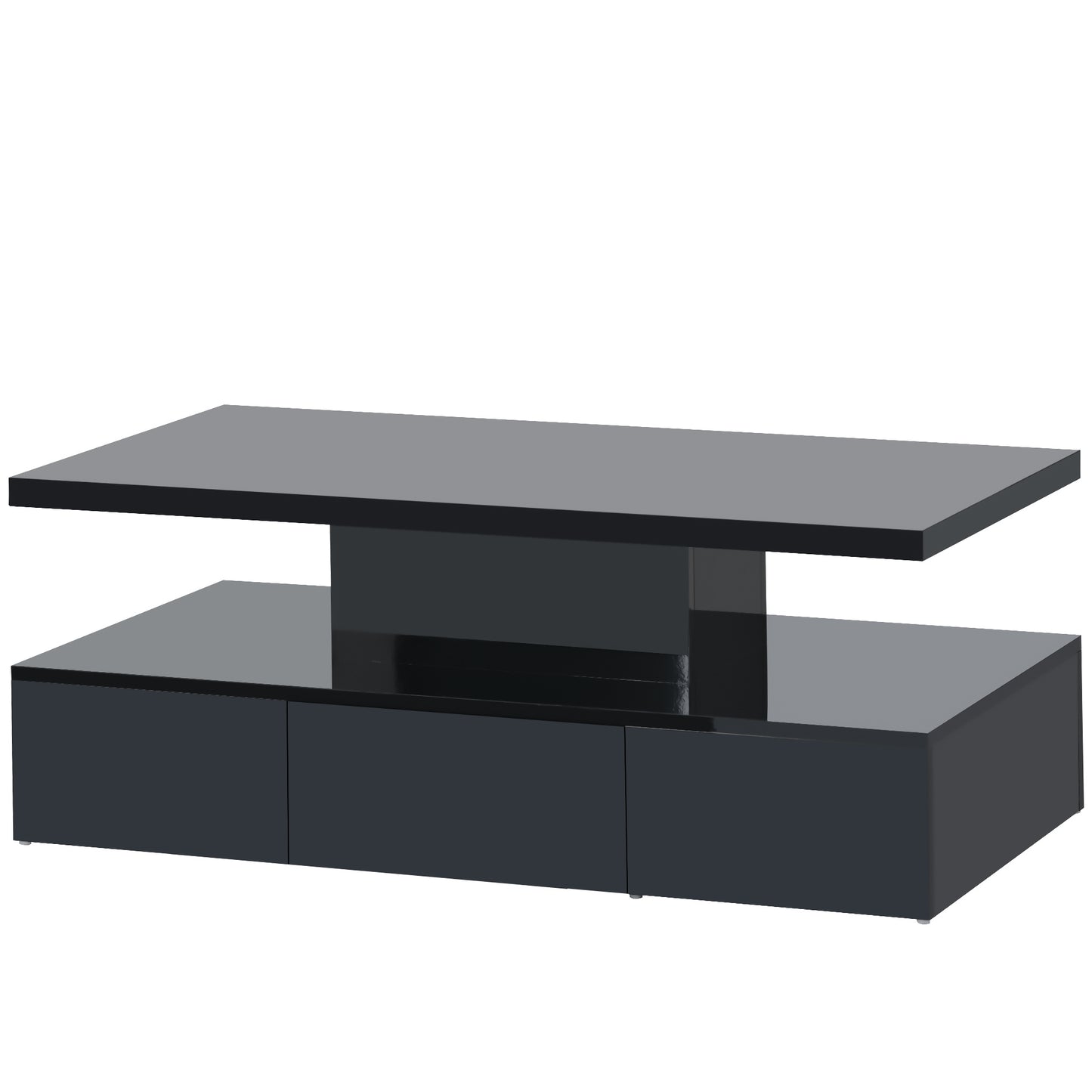 Modern Glossy Coffee Table with Drawer
