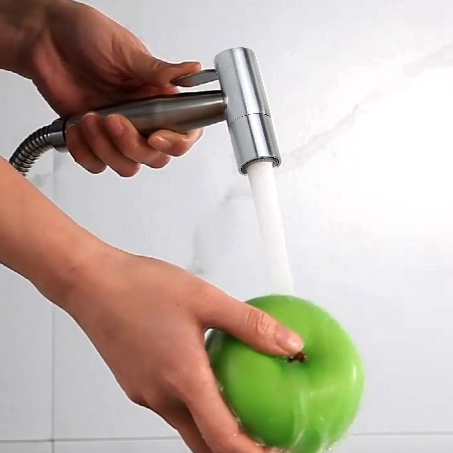 Handheld Bidet Sprayer Stainless Steel Bathroom Shower Toilet Bidet Sprayer Baby Cloth Diaper Sprayer Kit with Hose Brass Valve For Personal Hygiene Toilet Clean