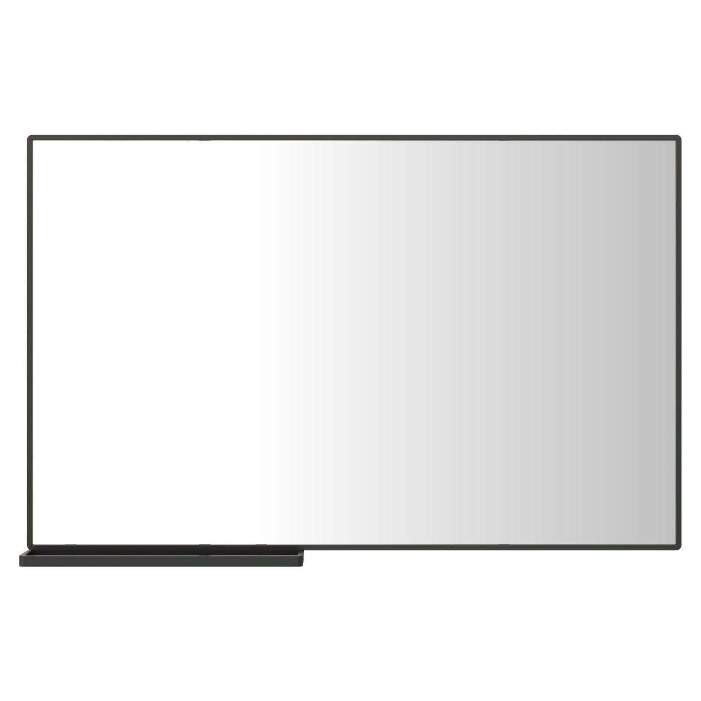 Modern Bathroom Mirror- Black Aluminum Frame 48x30 Inch
