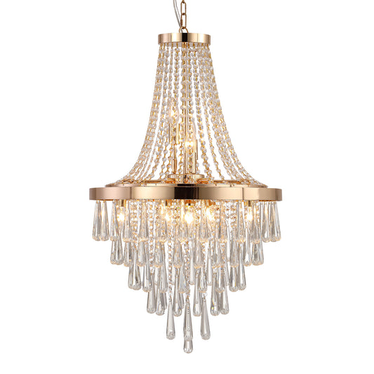 Gold Crystal Chandeliers, Large Contemporary Luxury Ceiling Lighting