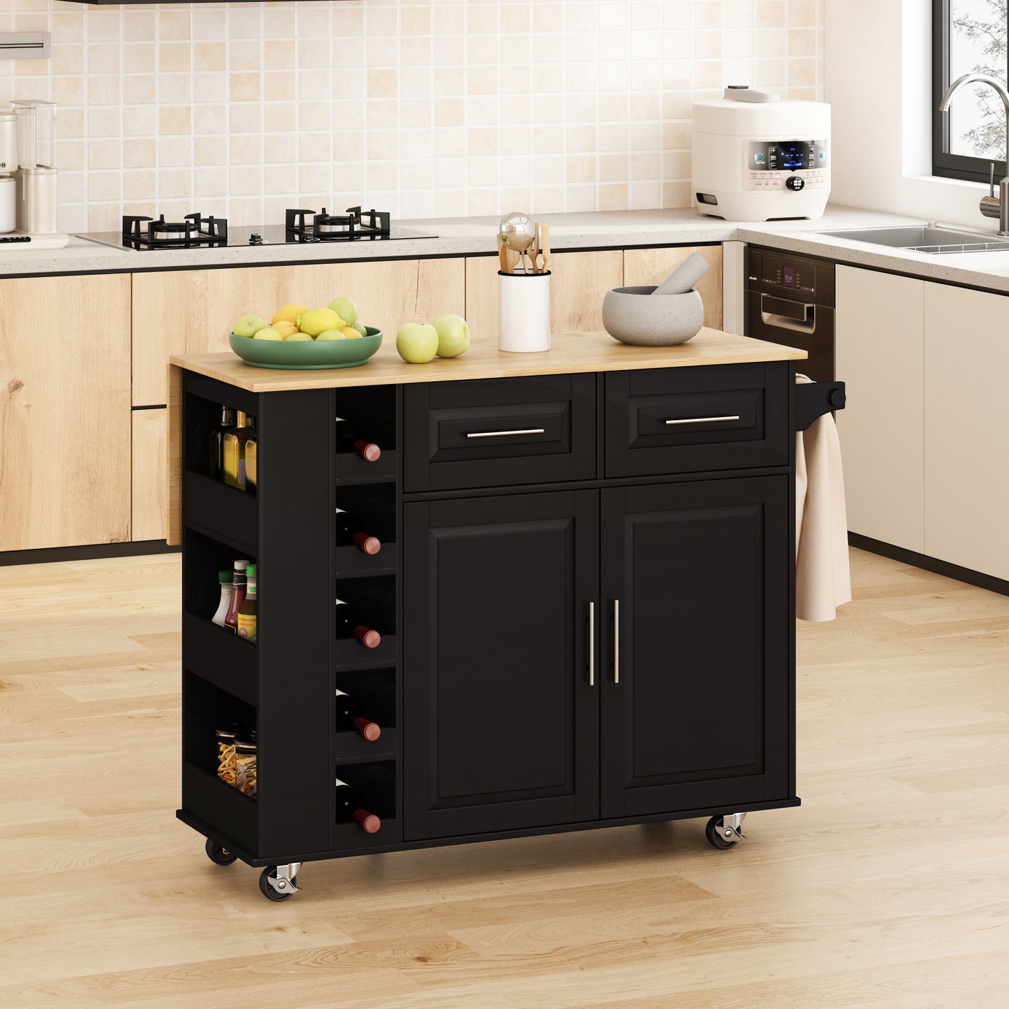Multi-Functional Kitchen Island Cart