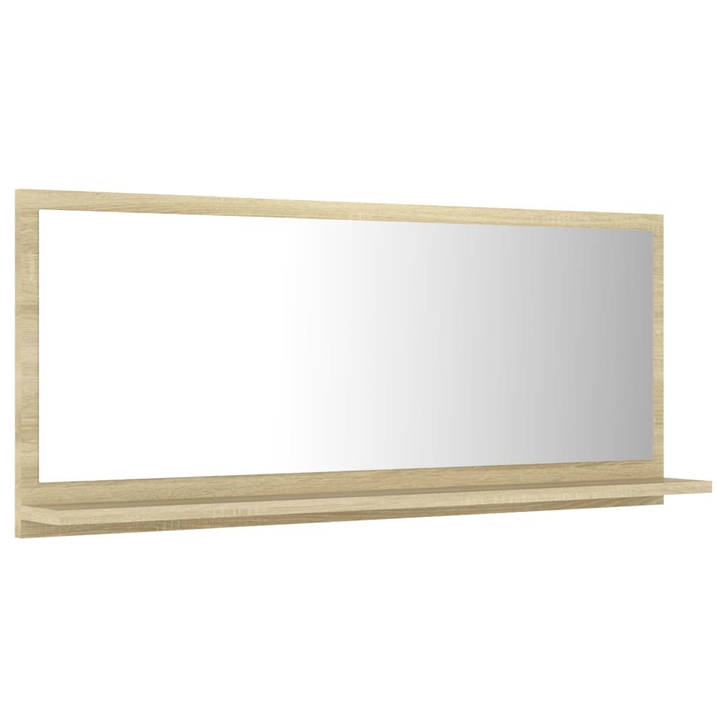 Bathroom Mirror Sonoma Oak 35.4"x4.1"x14.6" Engineered Wood