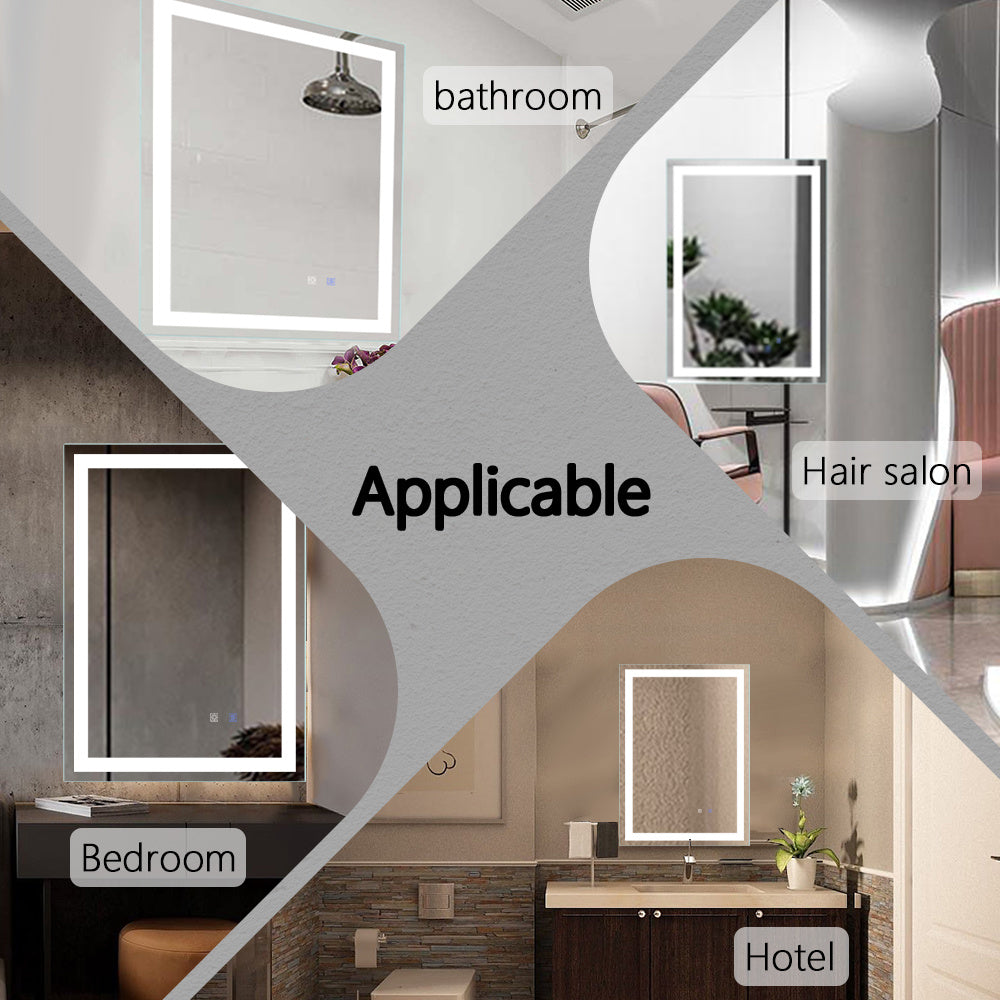 LED Bathroom Vanity Mirror with Light,24*36 inch, Anti Fog, Dimmable,Color Temper 5000K,Backlit + Front Lit,Both Vertical and Horizontal Wall Mounted Vanity Mirror(24x36)