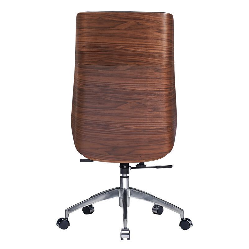 Ergonomic Office Chair Swivel Armless Seat Chair High Back Genuine Leather