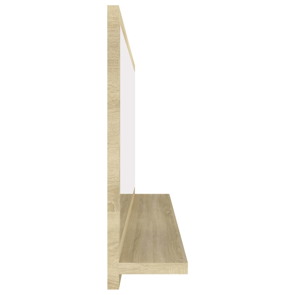 Bathroom Mirror Sonoma Oak 35.4"x4.1"x14.6" Engineered Wood