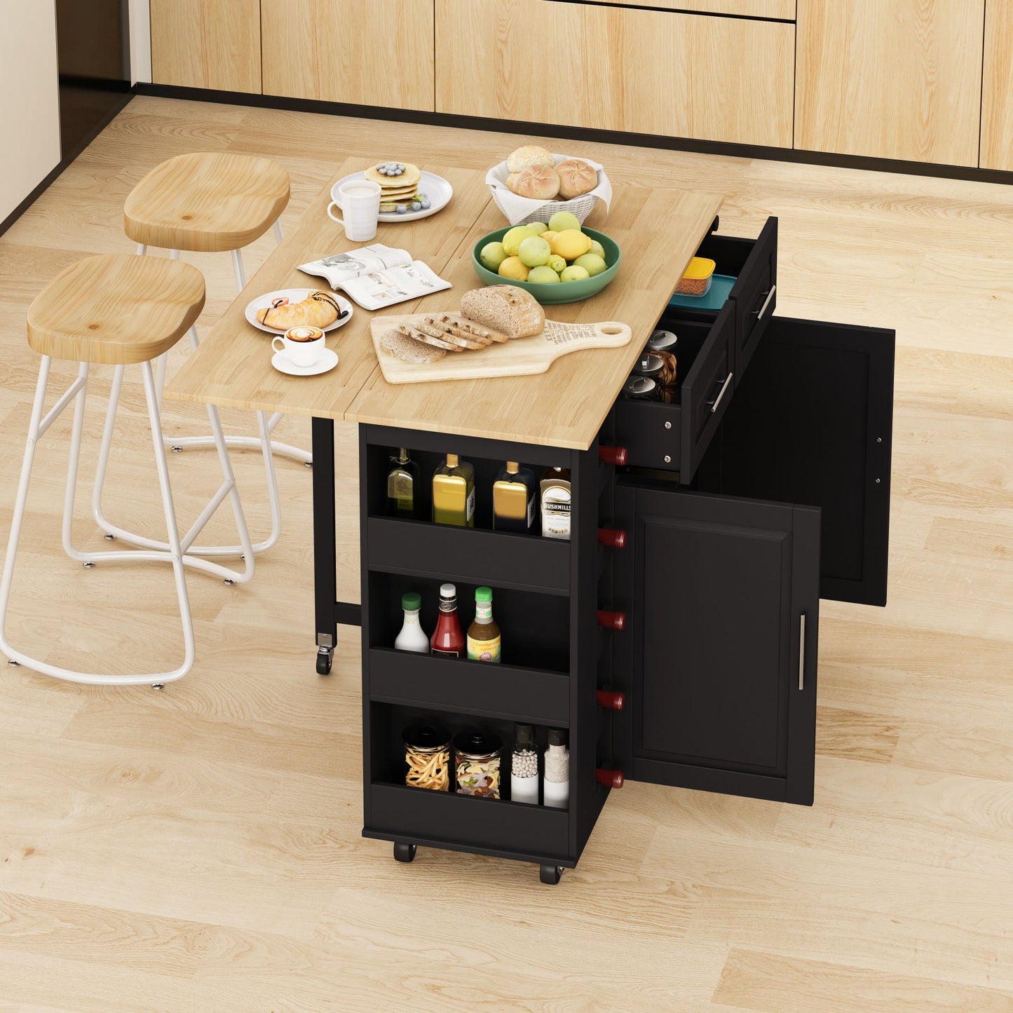 Multi-Functional Kitchen Island Cart
