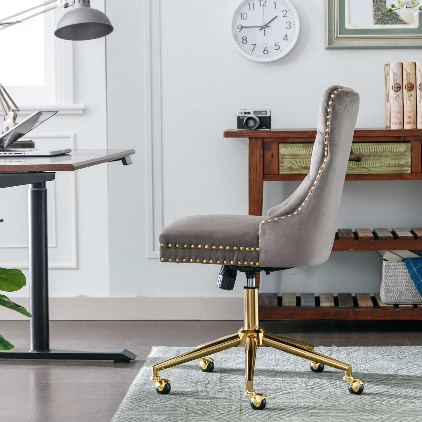 Home Office Chair, Swivel- (Gray)
