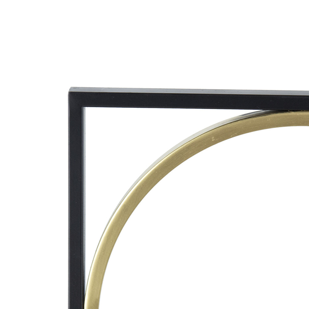 35.6" in Eclectic Styling Metal Beaded Black Wall Mirror