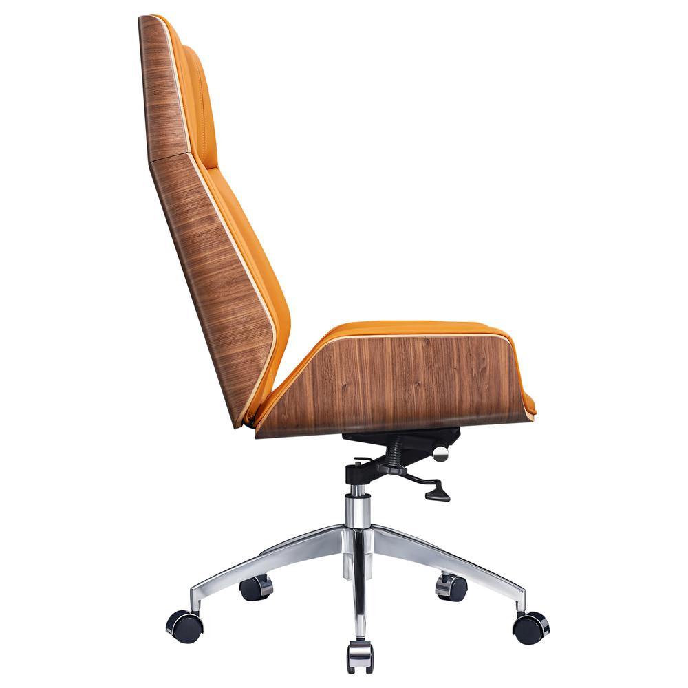 Ergonomic Office Chair Swivel Armless Seat Chair High Back Genuine Leather