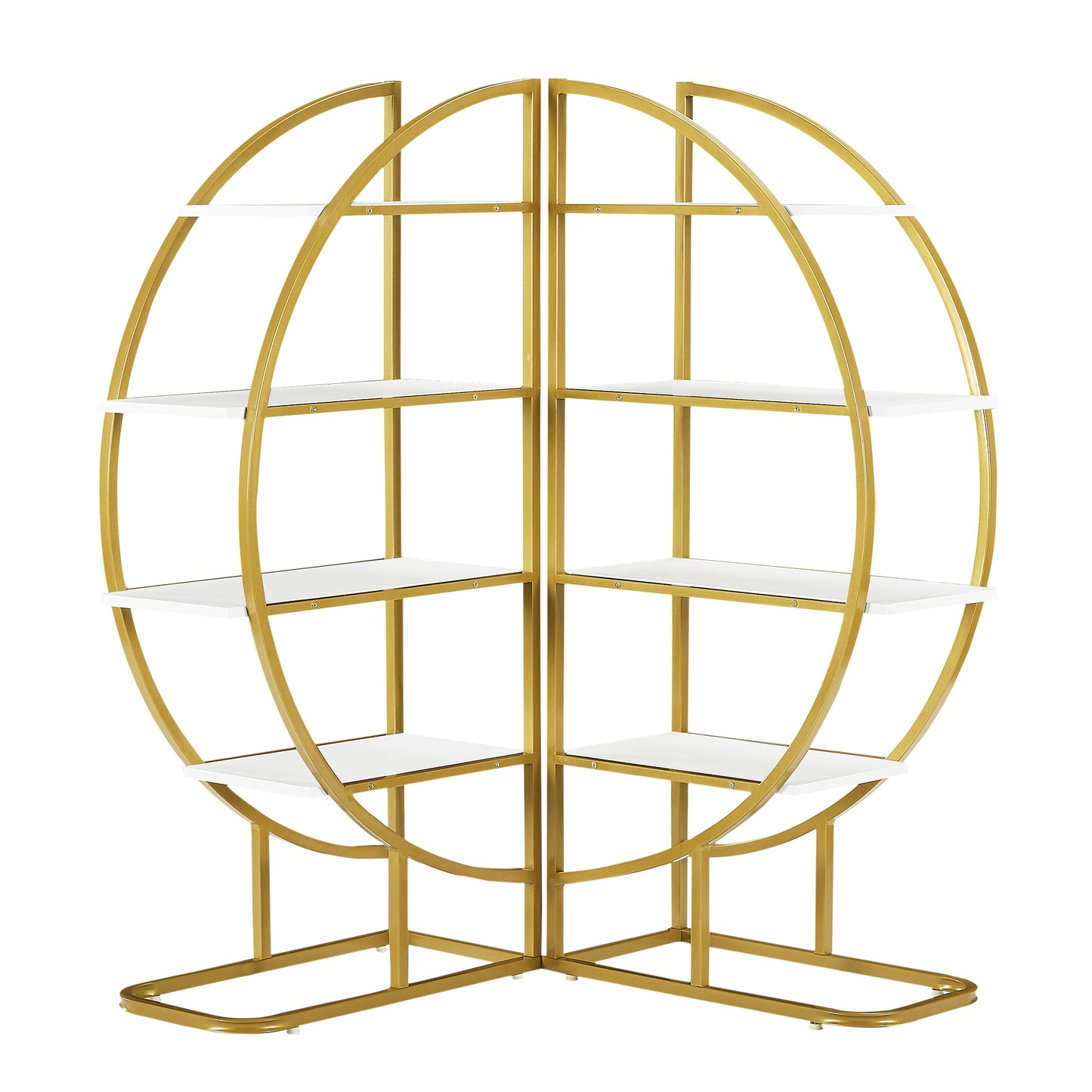 4 Tiers Home Office Open Bookshelf; White