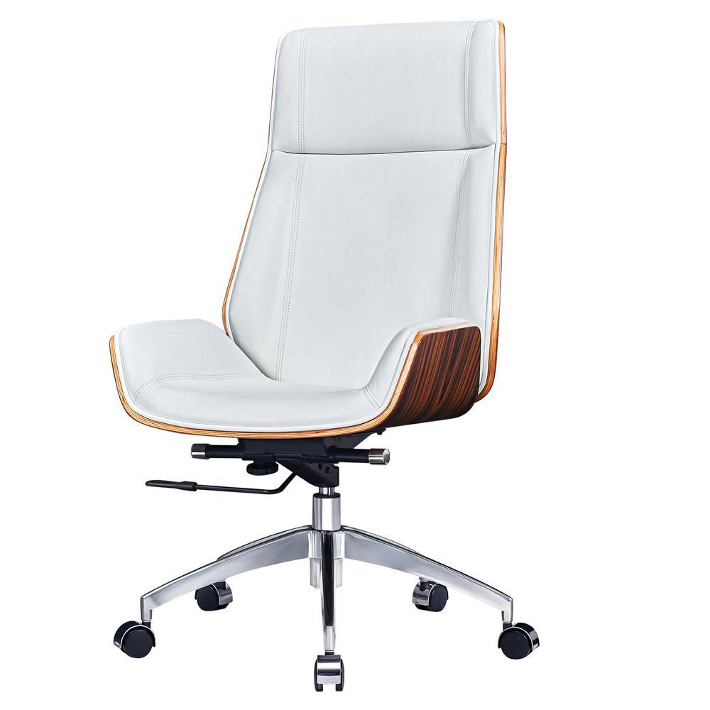 Ergonomic Office Chair Swivel Armless Seat Chair High Back Genuine Leather