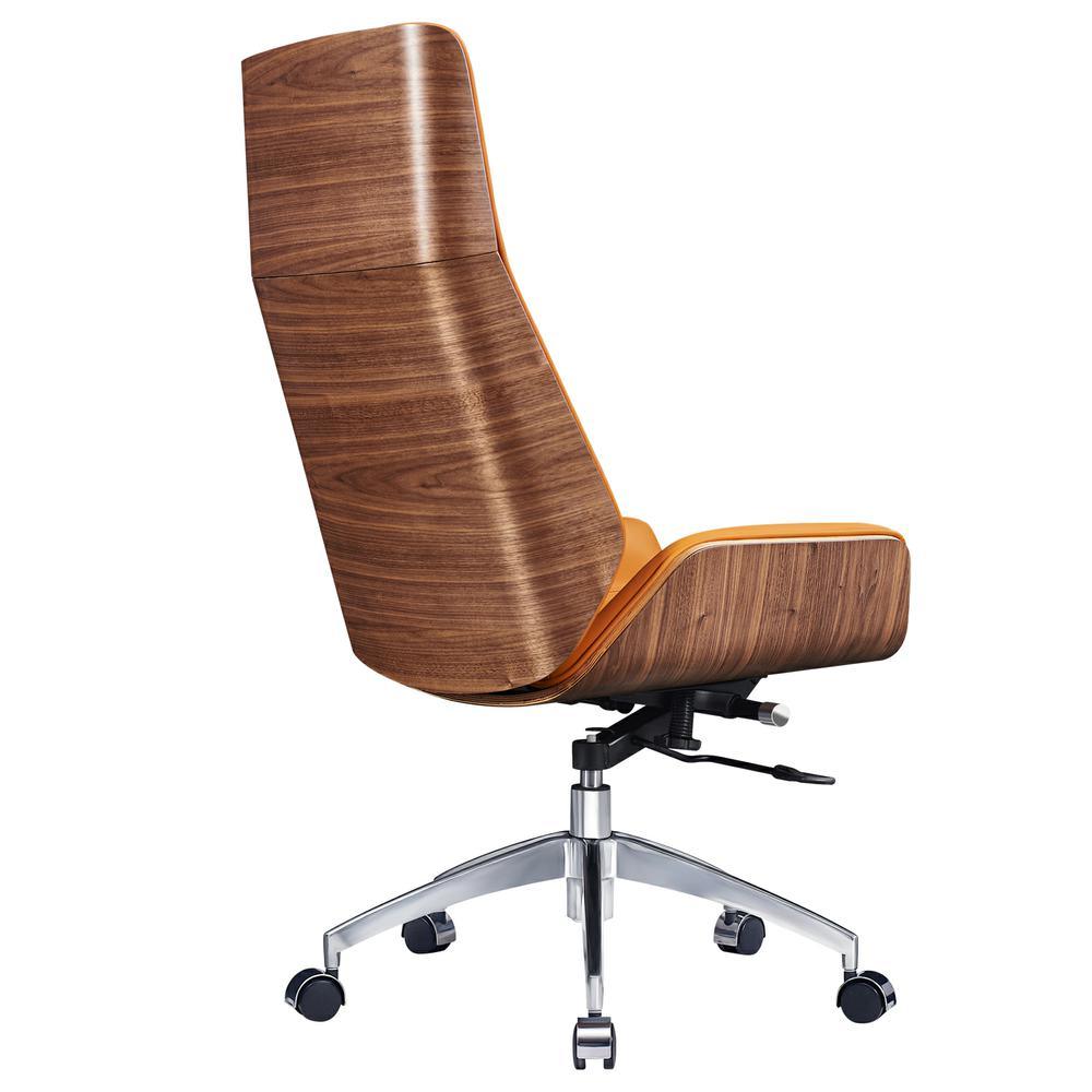 Ergonomic Office Chair Swivel Armless Seat Chair High Back Genuine Leather