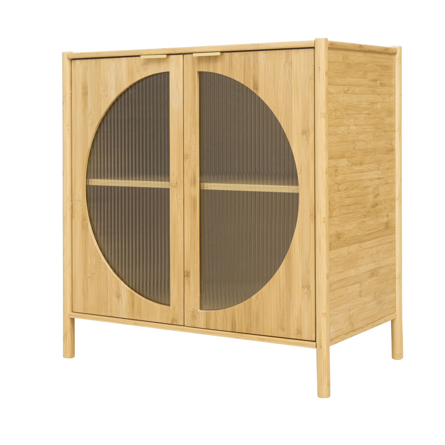 Bamboo 2 door cabinet, Set of 2, Buffet Sideboard Storage Cabinet, Buffet Server Console Table, for Dining Room, Living Room, Kitchen, Hallway