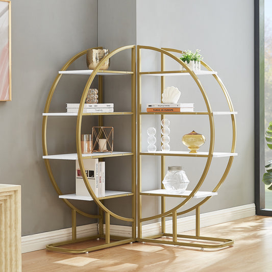 4 Tiers Home Office Open Bookshelf; White