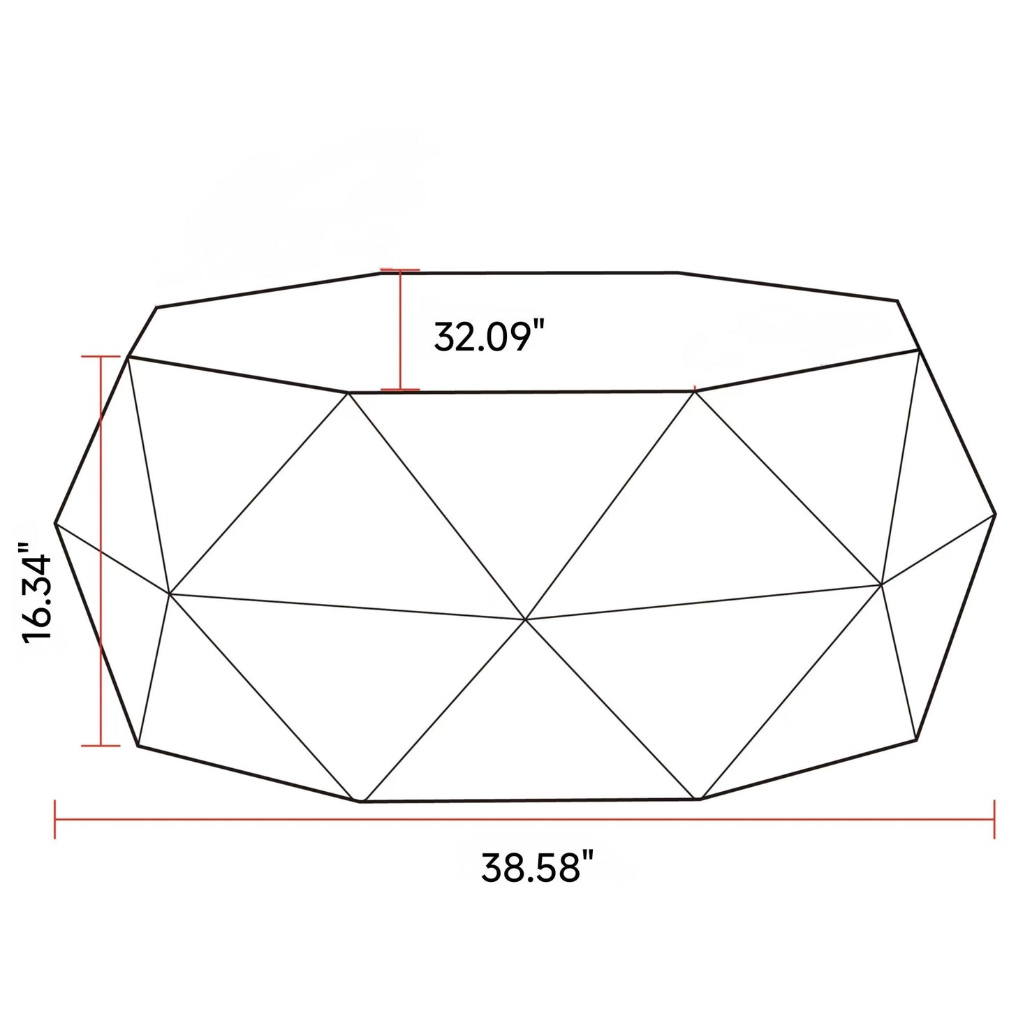 Three-dimensional Embossed Pattern Design American Retro Style -Coffee Table