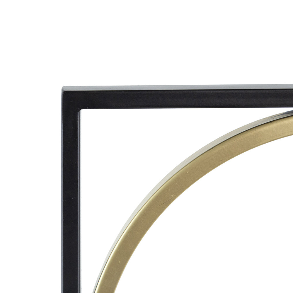47.2" Eclectic Styling Metal Beaded Black Wall Mirror